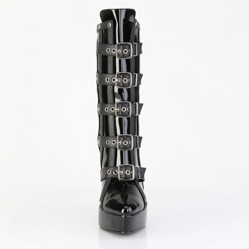 Devious INDULGE-1038 Ankle Boot (Black Patent)