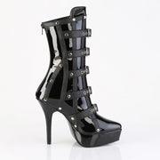Devious INDULGE-1038 Ankle Boot (Black Patent)