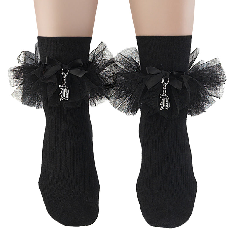 Demonia Ruffle Charm Socks
