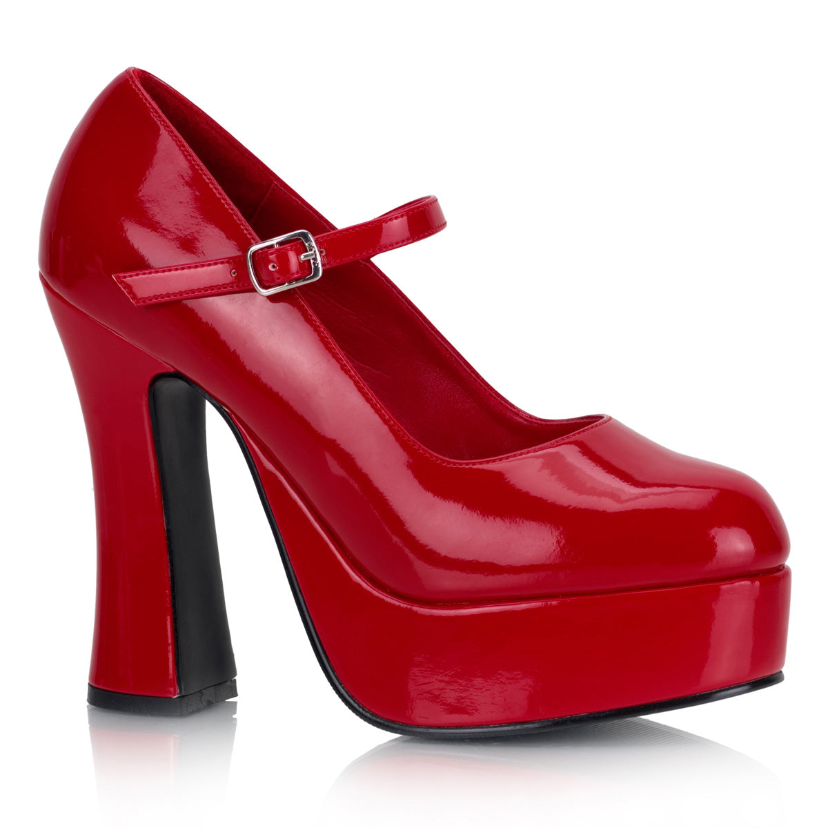 DOLLY-50 Red Mary Janes Pump
