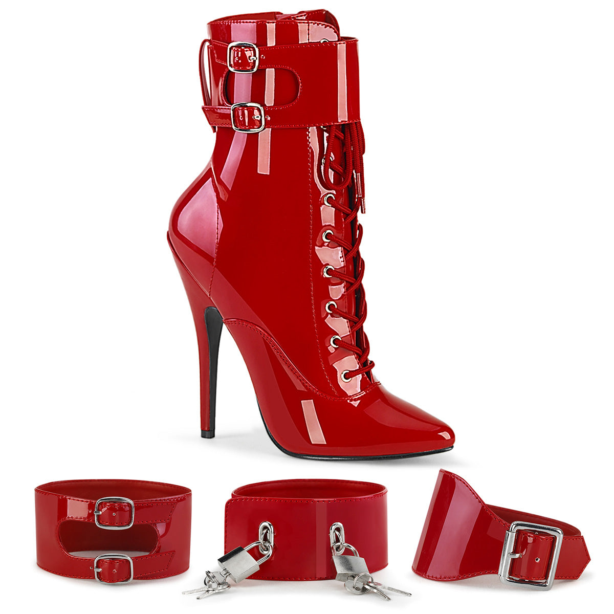 DOMINA-1023 Red Ankle Boots