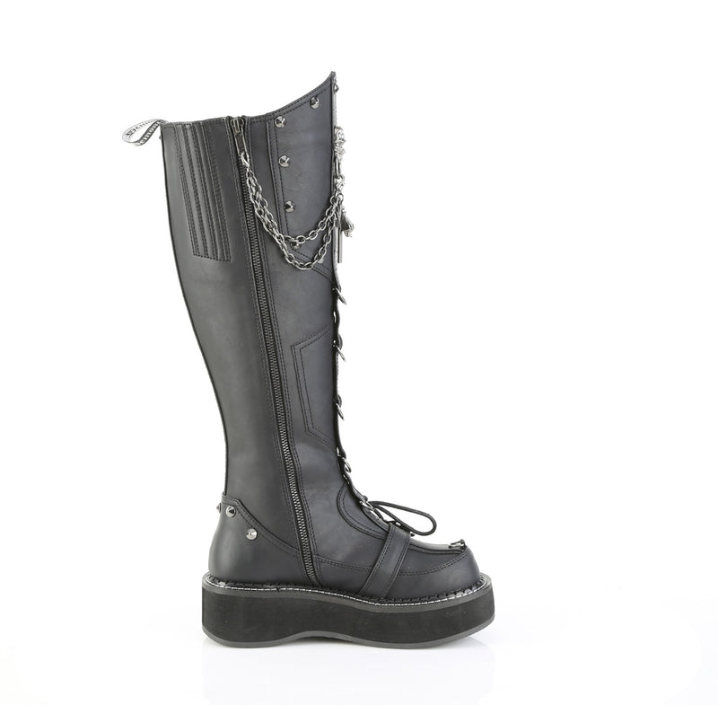 EMILY-221 Black Vegan Leather