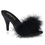 Fabulicious AMOUR-03 Mule / Slide (Black Pu-Fur) 5