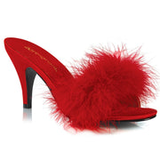 Fabulicious AMOUR-03 Mule / Slide (Red Pu-Fur) 5