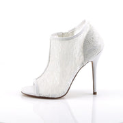 Fabulicious AMUSE-56 Ankle Boot (Ivory Lace-Mesh)