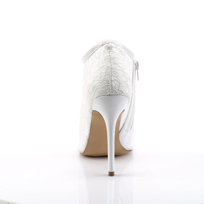 Fabulicious AMUSE-56 Ankle Boot (Ivory Lace-Mesh)