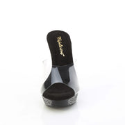 Fabulicious ATHENA-501 Clear/Black Platform Slide