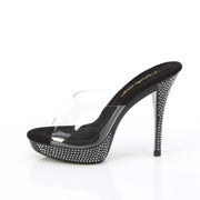 Fabulicious ATHENA-501 Clear/Black Platform Slide