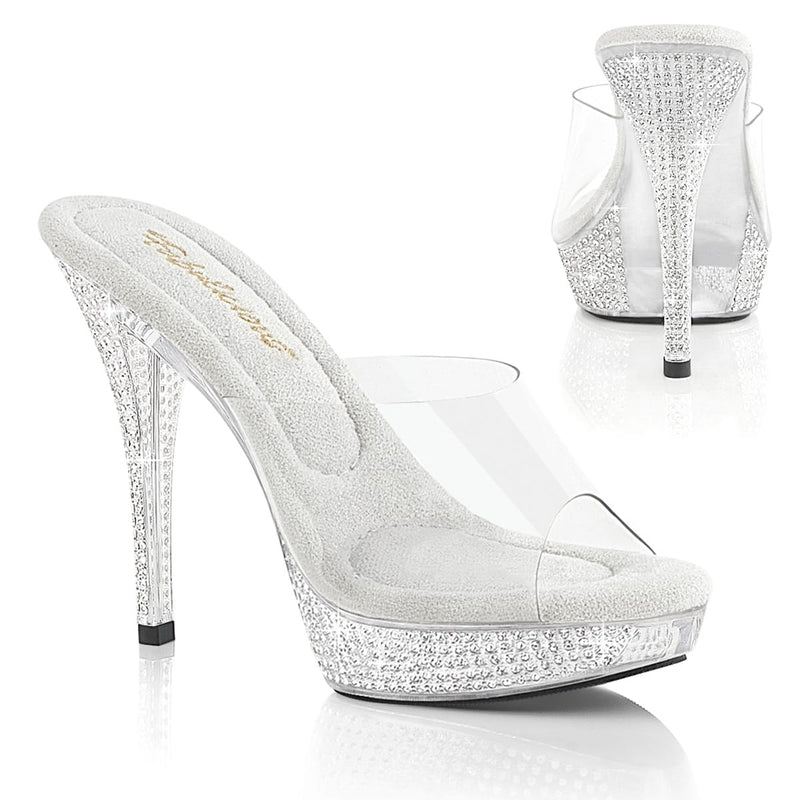 Fabulicious ATHENA-501 Clear/Clear Platform Slide