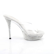Fabulicious ATHENA-501 Clear/Silver Chrome Slide Sandal