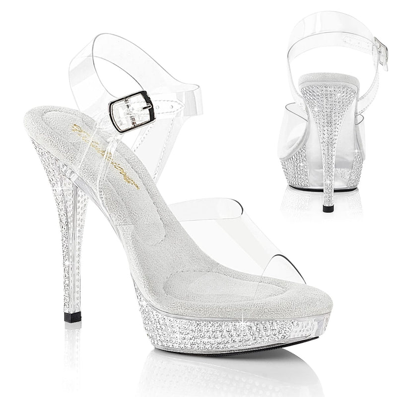 Fabulicious ATHENA-508 Clear/Clear Platform Sandal