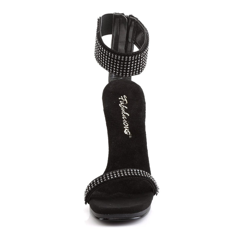 Fabulicious CHIC-40 Sandal (Black Nubuck Pu/Black)