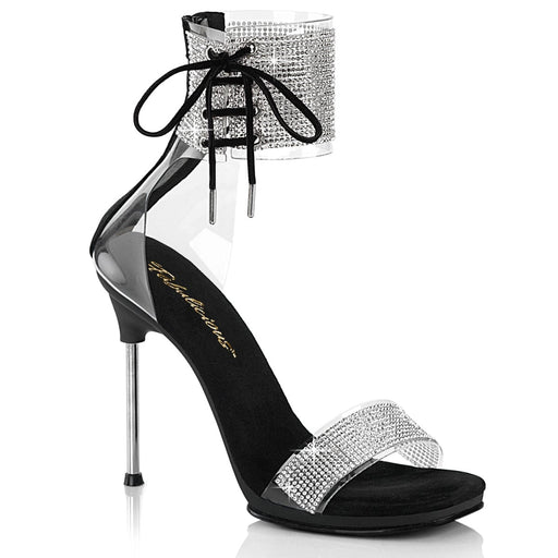 Fabulicious CHIC-47 Sandal (Clear-Black/Black) 5