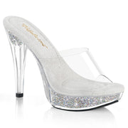 Fabulicious COCKTAIL-501RSI Slide (Clear/Clear-Silver AB Rhinestone)