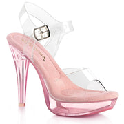 Fabulicious COCKTAIL-508 Sandal (Clear-Baby Pink/Baby Pink Tinted)