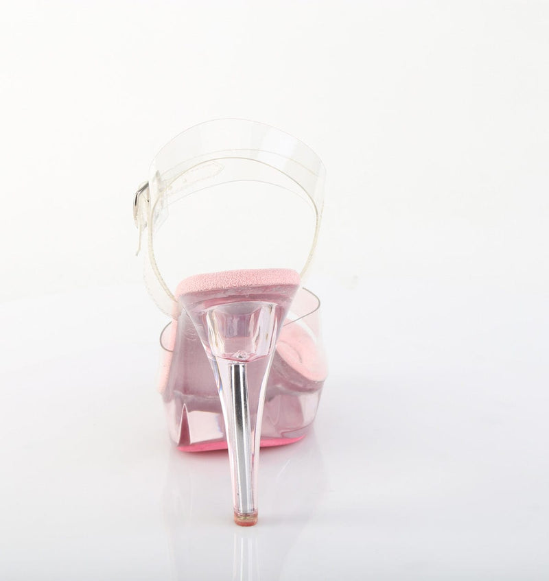 Fabulicious COCKTAIL-508 Sandal (Clear-Baby Pink/Baby Pink Tinted)