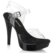 Fabulicious COCKTAIL-508 Sandal (Clear/Black)