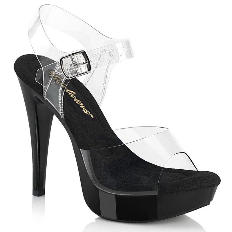 Fabulicious COCKTAIL-508 Sandal (Clear/Black)