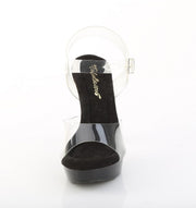 Fabulicious COCKTAIL-508 Sandal (Clear/Black)