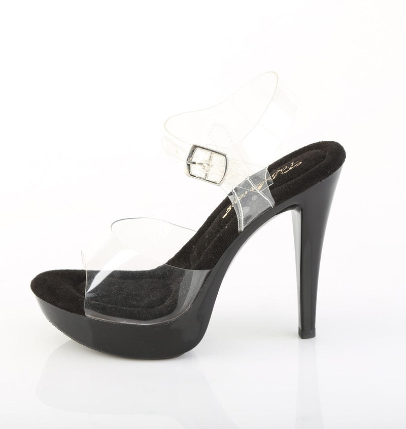Fabulicious COCKTAIL-508 Sandal (Clear/Black)