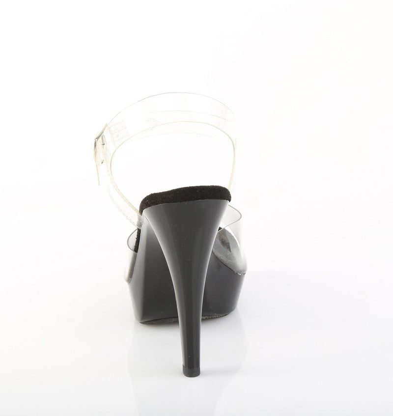 Fabulicious COCKTAIL-508 Sandal (Clear/Black)