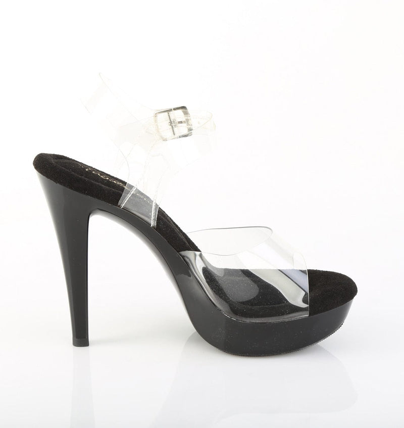 Fabulicious COCKTAIL-508 Sandal (Clear/Black)