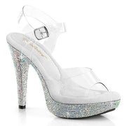 Fabulicious COCKTAIL-508DM Sandal (Clear/Silver Multi Rhinestone)