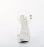 Fabulicious COCKTAIL-508DM Sandal (Clear/Silver Multi Rhinestone)