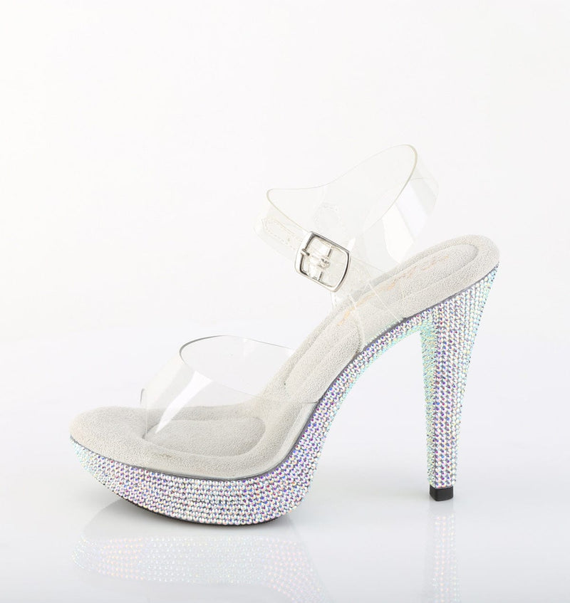 Fabulicious COCKTAIL-508DM Sandal (Clear/Silver Multi Rhinestone)
