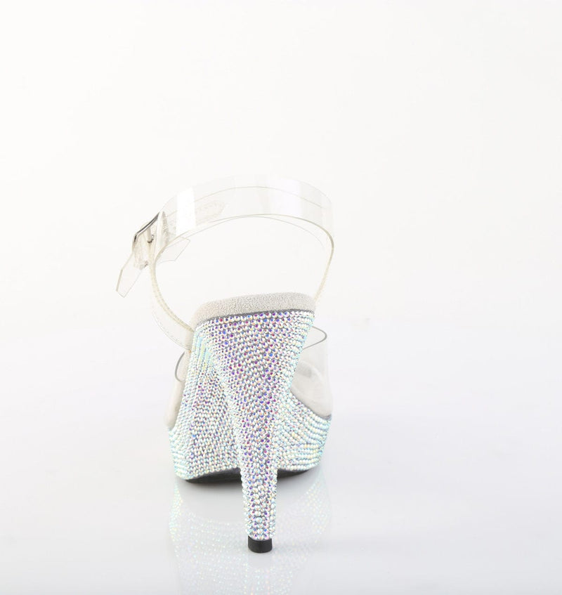 Fabulicious COCKTAIL-508DM Sandal (Clear/Silver Multi Rhinestone)