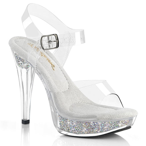 Fabulicious COCKTAIL-508RSI Sandal (Clear/Clear-Silver AB Rhinestone)