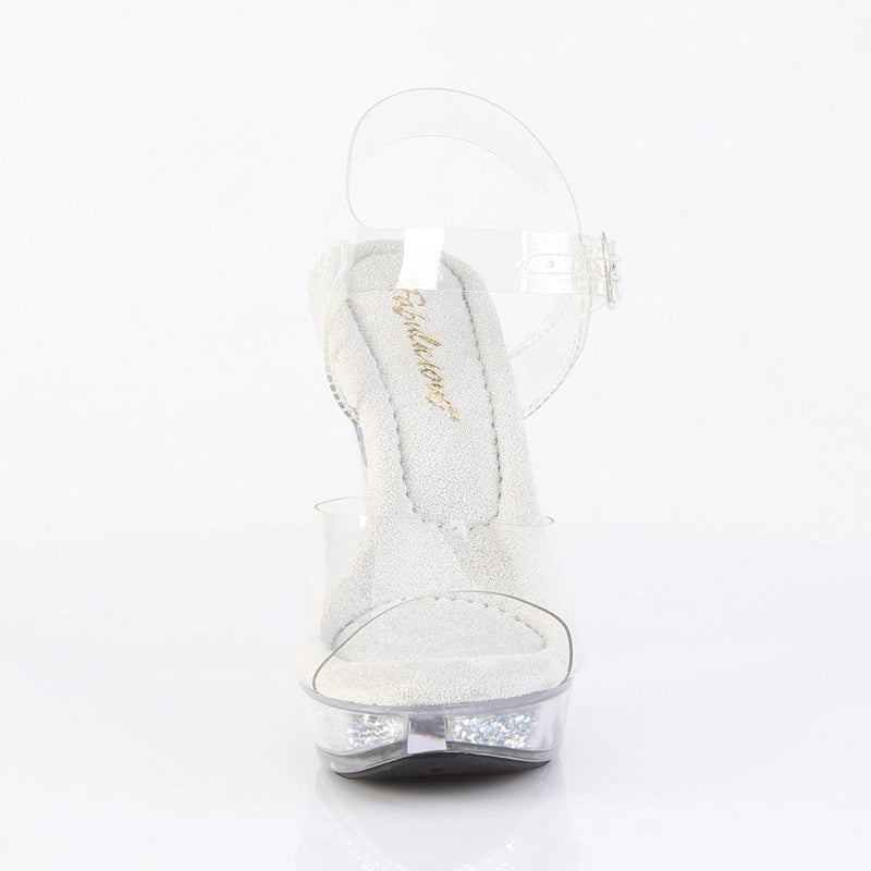 Fabulicious COCKTAIL-508RSI Sandal (Clear/Clear-Silver AB Rhinestone)