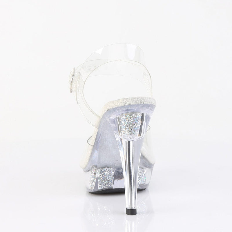 Fabulicious COCKTAIL-508RSI Sandal (Clear/Clear-Silver AB Rhinestone)