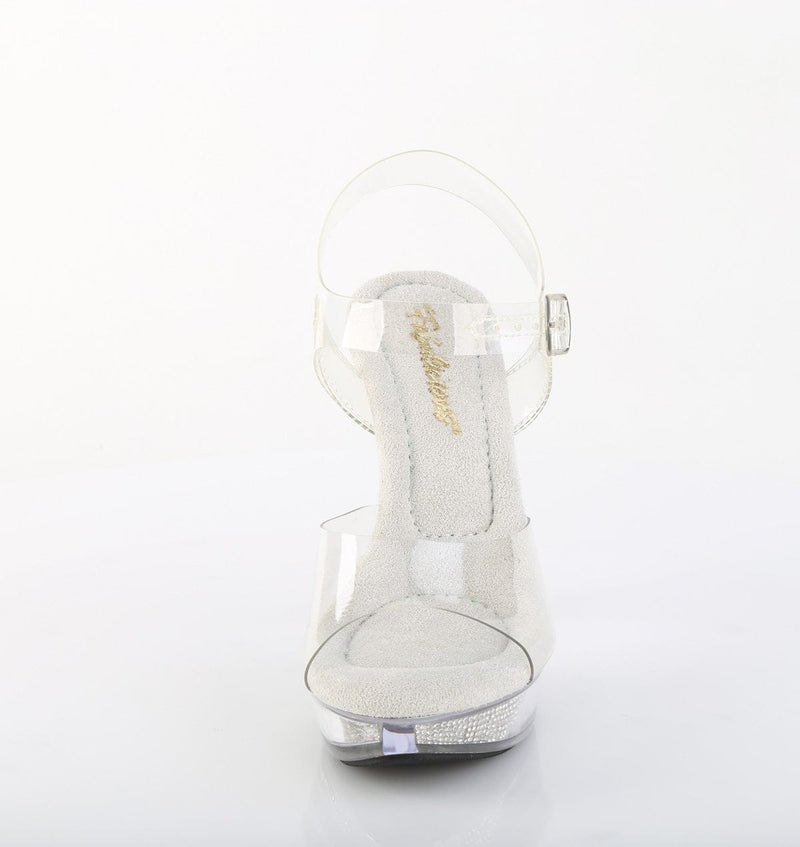 Fabulicious COCKTAIL-508SRSI Sandal (Clear/Clear-Silver Rhinestone)