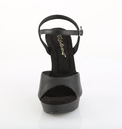 Fabulicious COCKTAIL-509 Sandal (Black Faux Leather/Black Matte)
