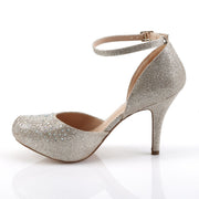 Fabulicious COVET-03 Pump (Nude Glitter Mesh Fabric)