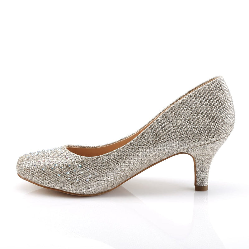 Fabulicious DORIS-06 Pump (Nude Glitter Mesh Fabric)