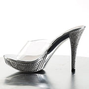 Fabulicious ELEGANT-401 Slide (Clear/Silver Chrome)