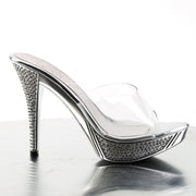 Fabulicious ELEGANT-401 Slide (Clear/Silver Chrome)