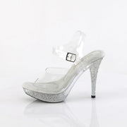 Fabulicious ELEGANT-408 Sandal (Clear/Clear-Rhinestone)