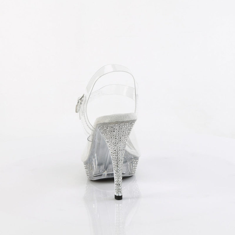 Fabulicious ELEGANT-408 Sandal (Clear/Clear-Rhinestone)