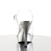 Fabulicious ELEGANT-408 Sandal (Clear/Silver Chrome)