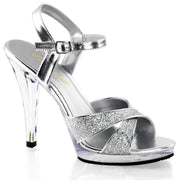 Fabulicious FLAIR-419(G) Sandal (Silver Multi Glitter/Clear) 5