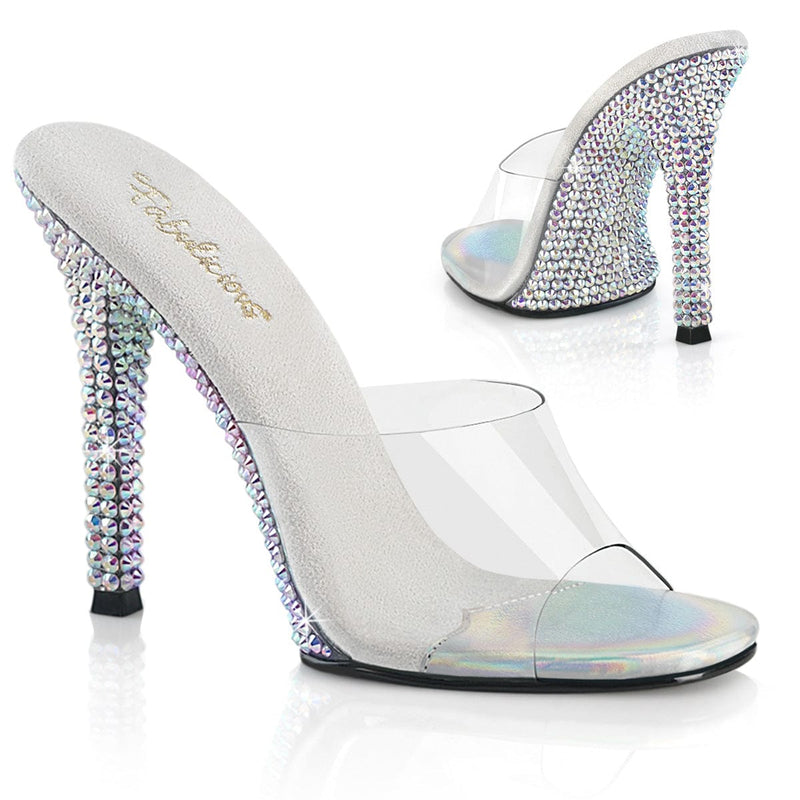 Fabulicious GALA-01DML Slide (Clear/Silver AB Rhinestone) 5
