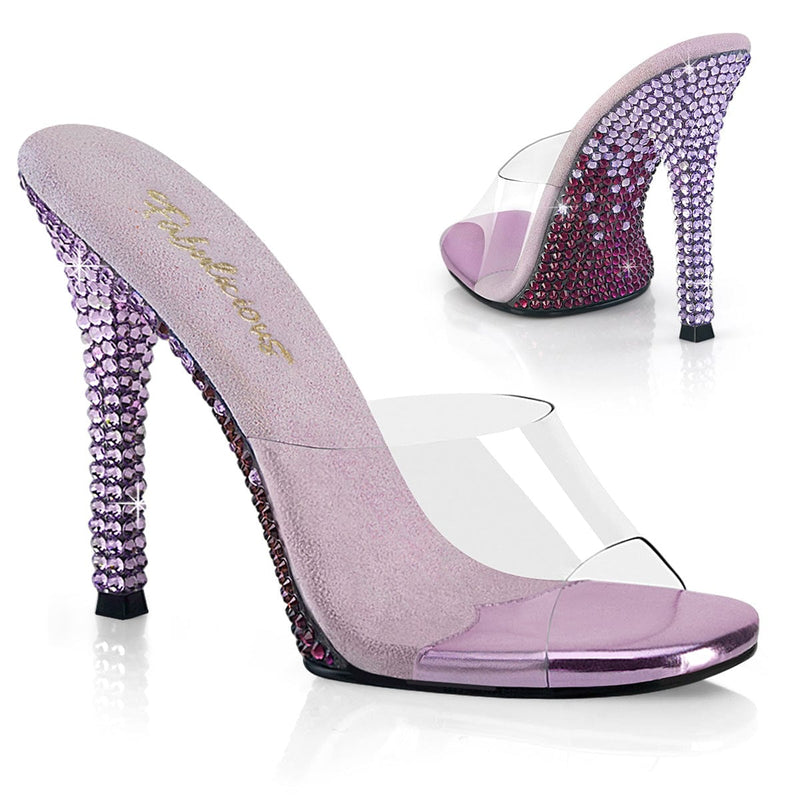 Fabulicious GALA-01DMM Slide (Clear/Lavender Multi Rhinestone) 5