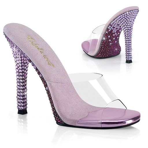 Fabulicious GALA-01DMM Slide (Clear/Lavender Multi Rhinestone) 5