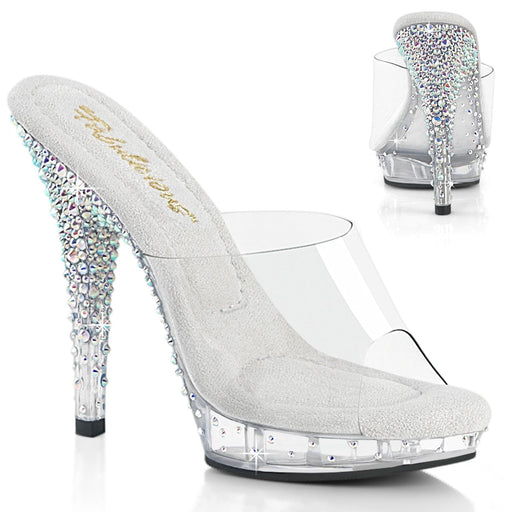 Fabulicious LIP-101CAS Slide (Clear/Silver AB Rhinestone)