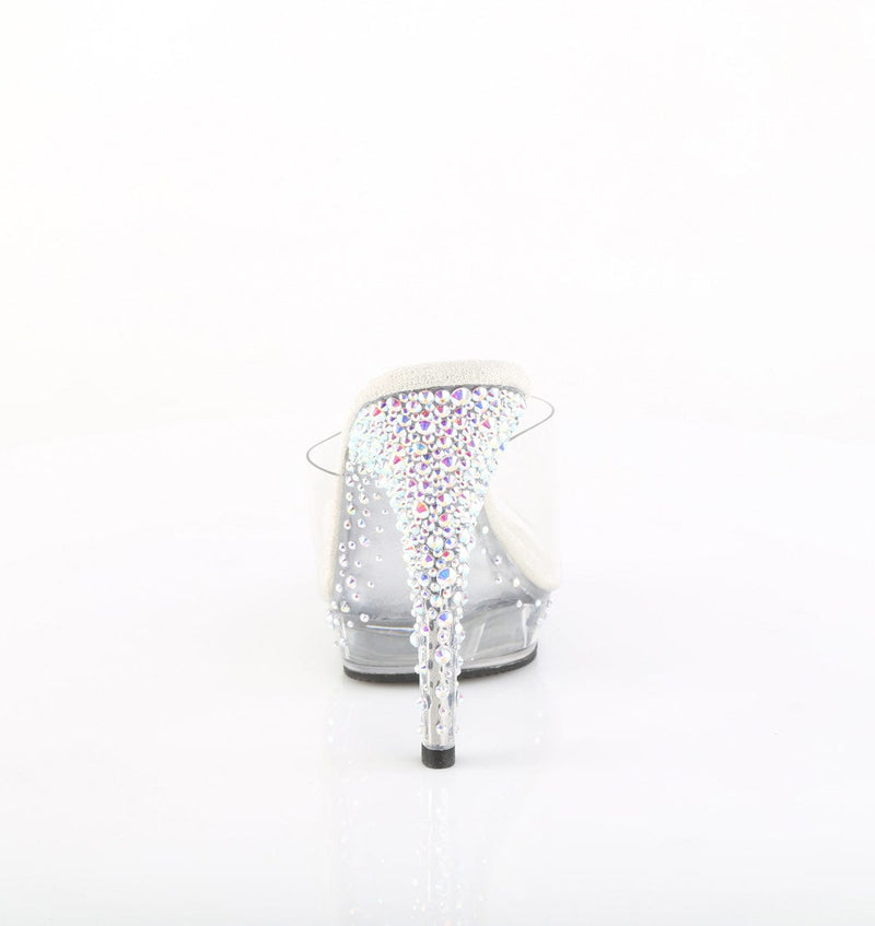 Fabulicious LIP-101CAS Slide (Clear/Silver AB Rhinestone)