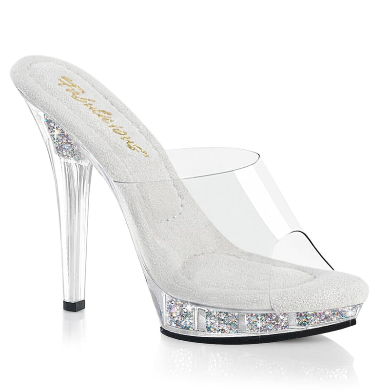 Fabulicious LIP-101RSI Clear/Clear-Silver AB RS Heels
