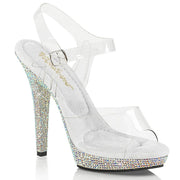 Fabulicious LIP-108DM Sandal (Clear/Silver Multi Rhinestone) 5